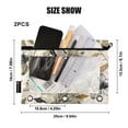 thumbnail image 4 of 2 Pack Flip Folders with Clear PVC Window Binder Pouches 3-Ring Binder Organizer for Office & Home Lily Motifs Pattern, 4 of 6