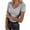 Light Gray, variant on Womens Summer T Shirts New Thread Strip Slim Long Short Sleeve Sexy V Neck Casual T Shirt Fashion Tshirts S-2XL