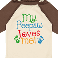 thumbnail image 4 of Inktastic My Peepaw Loves Me Boys or Girls Long Sleeve Baby Bodysuit, 4 of 5