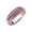 Amethyst, variant on TriJewels 0.63 ctw Round Lab Created Alexandrite Two Toned and High Polished Edges Men Wedding Band (8 mm) in 10K White Gold