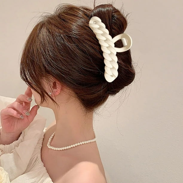 Fiudx Pinza para El Cabello con Cadena, Accesorio Elegante y Liviano, Diseño Elegante para Un Uso Cómodo, Versátil para Uso Diario o de Fiesta, Perfecta para Mujeres, Realza Tu Apariencia Sin Esfuerz