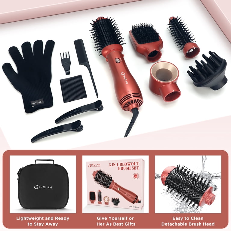 5-in-1 Detachable Hair Dryer Brush with Negative Ion Technology photo 6