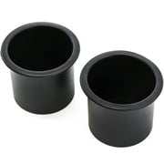 Red Hound Auto 2 Center Console Front Cup Holder Inserts 2013-2018 Compatible with Mazda Mazda3 Liner Black Replacement