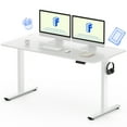 thumbnail image 6 of FLEXISPOT 55"x28" Home Office Height Adjustable Standing Desk with Hooks, Ergonomic Electric Stand Up Computer Desk, White, 6 of 10