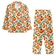 thumbnail image 6 of FOR U DESIGNS Thanksgiving Pumpkin Pajama Sets for Women 2 Piece Button Down Long Sleeve Button Pajama Tops for Women Size XS Button Up Pajamas Pants for Women Winter, 6 of 7