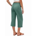thumbnail image 2 of Siliteelon Wide Leg Capri Pants for Women Loose Sweatpants with Pockets, 2 of 7