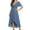 Sky Blue, variant on Wedding Guest Summer Dresses for Women Corset Short Sleeve Ruffle Maxi Chiffon Beach Blue Mesh Cocktail Layered A-Line Sundress L