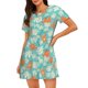 thumbnail image 1 of Fotbe Cute Sloth on Floral Tree Bata de Dormir para Mujer con Estampado, Camisón de Algodón de Manga Corta, Ropa de Dormir Casual, 1 of 6