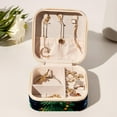 thumbnail image 6 of Christmas Travel Portable Square Jewelry Box Earring Organizer Necklace Holder Bracelet Holder Display Case Decorative Box Jewelry, 6 of 6