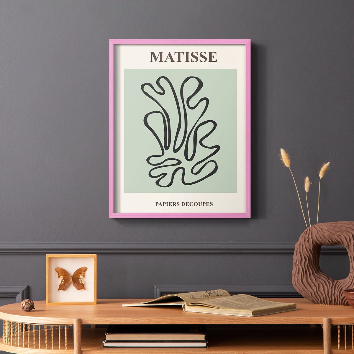 Matisse CXIV Framed Print in Pink Solid Wood 8 x 10 Framed Print
