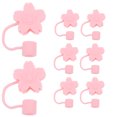 thumbnail image 1 of 8Pcs Straw Adorable Shaped Caps Drinking Pipe Cover Straw Tip Plugs Straw Covers Silicone Tips, 1 of 8