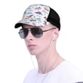 thumbnail image 4 of Lsque Dinosaur Printed Trucker Hat - Baseball Cap for Men Women - Breathable Mesh Side, Adjustable Fit - for Casual Wear, 4 of 7