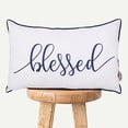 thumbnail image 3 of Vargottam Embroidered Blessed Lumbar Decorative Throw Pillow Cover Lumbar Pillow Cover Farmhouse 12x20 Inches, 3 of 8
