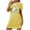 Yellow, variant on MuZeFu Short Sleeve Nightgown Sleep Dress for Women Sleepwear Women's Oversized Short Nightgown Fashion Chest Print Short Sleeve Nightdress