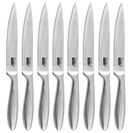 Cook N Home 8-Piece Stainless Steel Serrated Steak Knife (Best Knife For Cleaning Small Game)