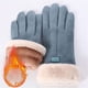 thumbnail image 1 of Guantes de terciopelo cálidos para mujer, guantes de invierno cálidos con forro grueso, resistentes al viento y con boca para ciclismo., 1 of 1