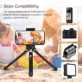 thumbnail image 4 of Trépied de Bureau Mini Pliable en Alliage d'Aluminium avec Vis de 1/4 Po, Hauteur Réglable à 3 Niveaux, Capacité de Charge de 2 Kg/4,4 Lb, Longueur Pliée de 16 Cm/6,29 Po, Léger 155 G/5,46 Oz pour Appareils Photo et Appareils, 4 of 4