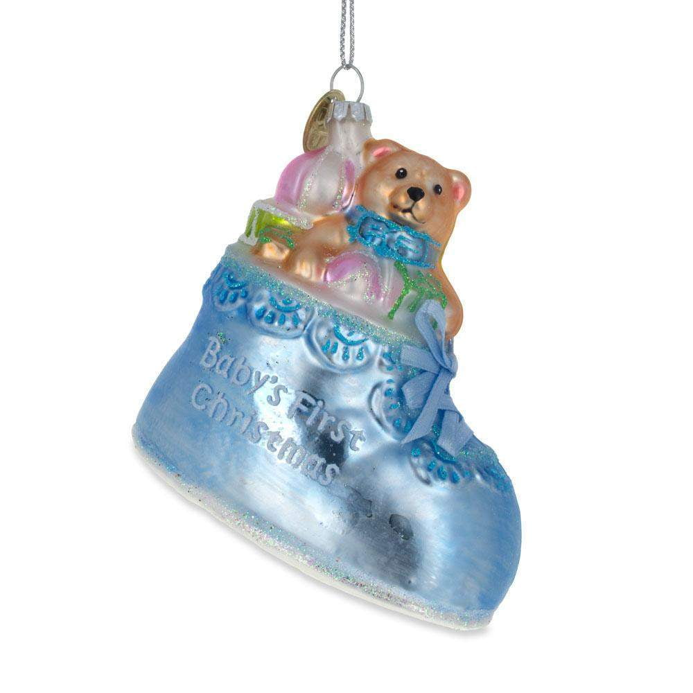 BestPysanky Toy Mobile Glass Ball Baby's First Christmas Ornament 4 Inches BestPysanky Toy Mobile Glass Ball Baby's First Christmas Ornament 4 Inches