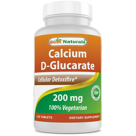 Best Naturals Calcium D-Glucarate 200 mg 120 (Best Time To Take Calcium And Vitamin D Supplements)