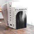 thumbnail image 6 of Naloa Monochrome Abstract Lines 2 Pcs Bookend Large Capacity Office Book Ends for Home Office Library School Study Decoration, 6 of 8