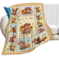 thumbnail image 5 of Highland Cow Blanket Cute Baby Cow Fleece Throw Blanket Fuzzy Plush Super Soft Cozy Warm Cartoon Cow Stuffed Animal Decor Blanket Toddler Nursery Gifts for Boys Girls Kids Adult Men Women 60"X50", 5 of 6