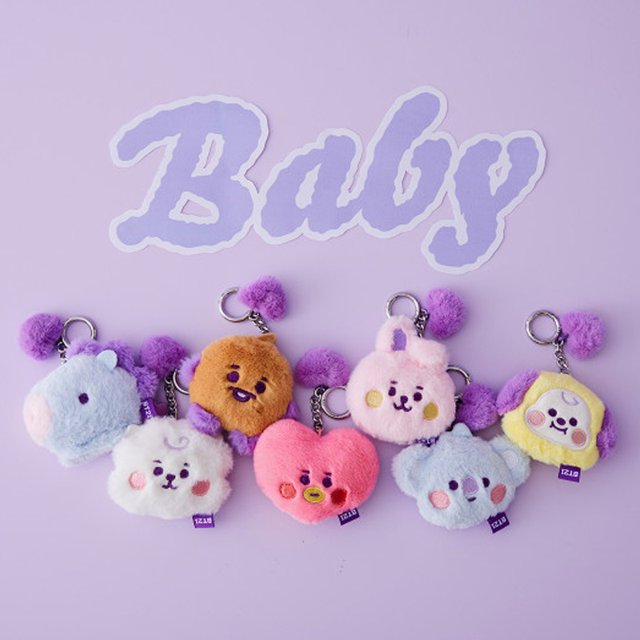BT21 BABY FLAT FUR Púrpura HEART EDITION Artículos Oficiales Gao Jiahui unisex