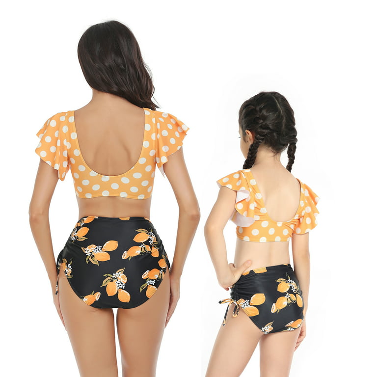 AMILIEe Family Matching Swimsuit Mommy and Me Swimwear Floral
