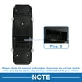 thumbnail image 4 of Interruptor de ventana eléctrica único para el lado del conductor delantero para Maserati Ghibli Levante Negro, 4 of 7