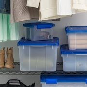 IRIS 6 Qt. Plastic Storage Bins with Sealed Lids, Clear Gasket Box, Airtight Containers