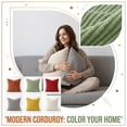 thumbnail image 2 of Living Room Pillows for Couch, 20X20 In, Ribbed Corduroy Fabric, Decorative Pillows for Couch, Muted Sage, 1 Pc, Home Decorations for Living Room, Sofa Throw Pillows, 2 of 7