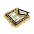 thumbnail image 2 of Past Master Blue Lodge California Regulation Apron - Black & Gold Hand Embroidery Bullion With Pillars - Distinguished Masonic Regalia, 2 of 5