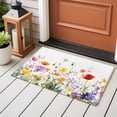 thumbnail image 4 of Pastoral Wild Flowers 2x3 Area Rugs for Living Room, Farmhouse Leaves Plants Non Slip Floor Mat Washable Low-Profile Indoor Carpet for Bedroom, Dining Room, Bathroom, 4 of 9