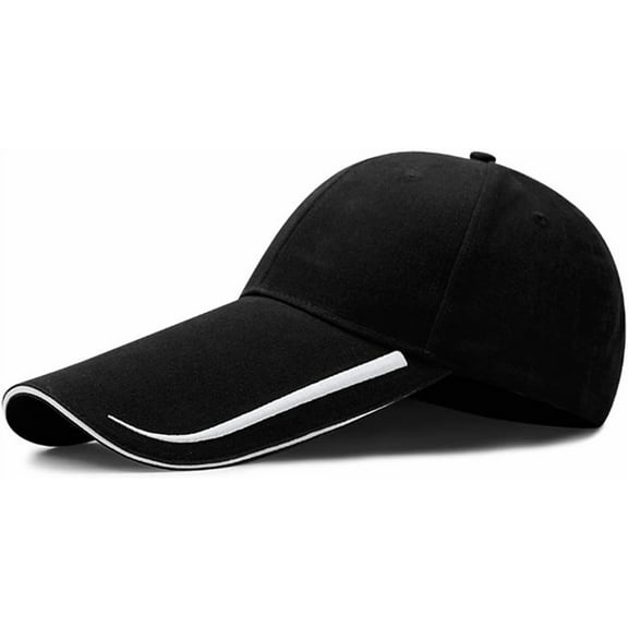 YEKEYI Extra Long Bill 100% Washed Cotton Baseball Cap Lengthened Brim Sun Protection Hat Long Large Bill Cap
