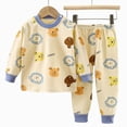 thumbnail image 4 of CAUYDY 12M 18M 24M 1T 2T Infant Boy Outfits Newborn Clothing Long Sleeved Tee Shirt Elastic Waist Pants 2Pcs Soft Set Baby Sleepers for Boys Fall Winter Sizes 12-18 Months,Light Yellow, 4 of 4
