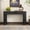 Black, variant on Harper & Bright Designs Fluted Console Table with 2 Storage Drawers, Modern Wood Entryway Table with Oval Top for Entryway and Living Room, Black