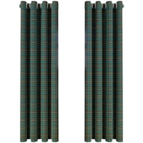 2pcs Blackout Curtains Check Eyelet Curtain Bedroom Plaid Woven Brushed Cheque Window Drapes Darkening Curtains for Living Room