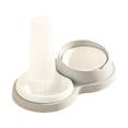 thumbnail image 3 of 2 in 1 Cat Bowl Set Pet Feeding Bowls Water Dispenser Detachable with Automatic Gray, 3 of 9