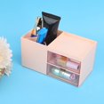 thumbnail image 4 of Cajón multifunción de escritorio para joyería, caja de almacenamiento de papelería, contenedor, estuche de maquillaje, soporte para oficina y hogar, color rosa, 4 of 10