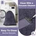 thumbnail image 4 of KIXINWA Grey Purple Round Rug for Girls Bedroom, Fluffy Circle Rug for Kids Room, 4x4 Feet Fuzzy Circular Rug, Soft Plush Area Rug for Bedroom, Non Slip Shaggy Living Room Rug, 4 of 5