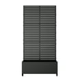 thumbnail image 2 of MAYEERTY 72"x35" Metal Black Rectangle Planter Box, Outdoor Raised Garden Beds with Trellis for Vine Climbing Plants, 2 of 6
