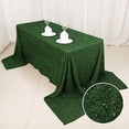 thumbnail image 3 of Balsa Circle 90x156 in Green Shaggy Fringe Polyester Rectangle Tablecloth Party Events Home Decorations Supplies, 3 of 8