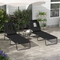 thumbnail image 2 of Outsunny 2 Pcs Chaise Longue d'Extérieur Réglable, Chaise Longue Pliante de Jardin, 2 of 10