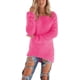 thumbnail image 1 of Mujeres Pullover Túnica Tops Casual Fluffy High Low Sweaters Cuello redondo Color sólido Manga larga Camisas de longitud media para damas jóvenes S-5XL Tallas grandes, 1 of 3
