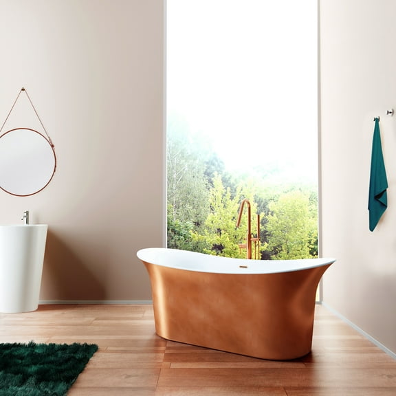A&E Bath Adaline, Copper, Acrylic 66in, Freestanding Bathtub