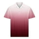 thumbnail image 4 of Camisas de Manga Larga para Hombres Impresos Girar Hacia Abajo Botones de Cuello Lateral Dividido, Casual Blusa de Manga Corta, 4 of 6