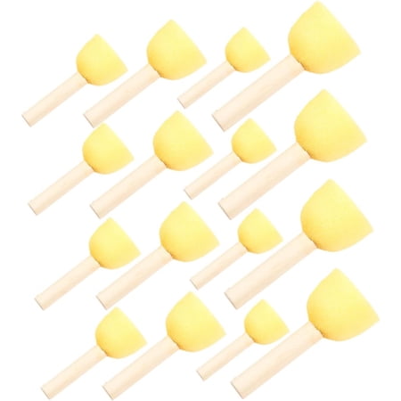 30pcs Sponge Stamp Toddlers Toys Stencil Paint Kids Suit Foam Sponge Brush Paint Tools for Kids Round Dot Sponge Brush Durable Sponge Holders Sponge Seals Sponge Stampers Wooden