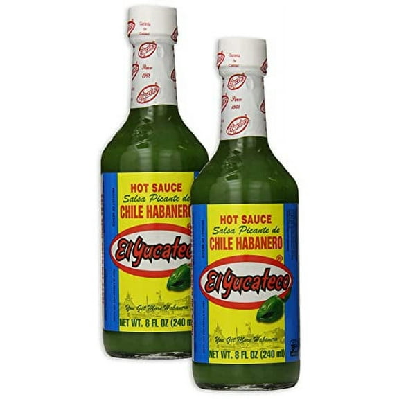 El Yucateco Salsa Picante Verde de Chile Habanero, 8 Ounce (2 Pack)