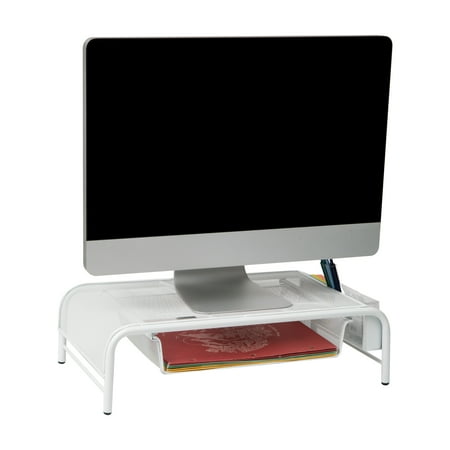 UPC: 0887530034633 | Mind Reader Monitor Stand With Drawer  White