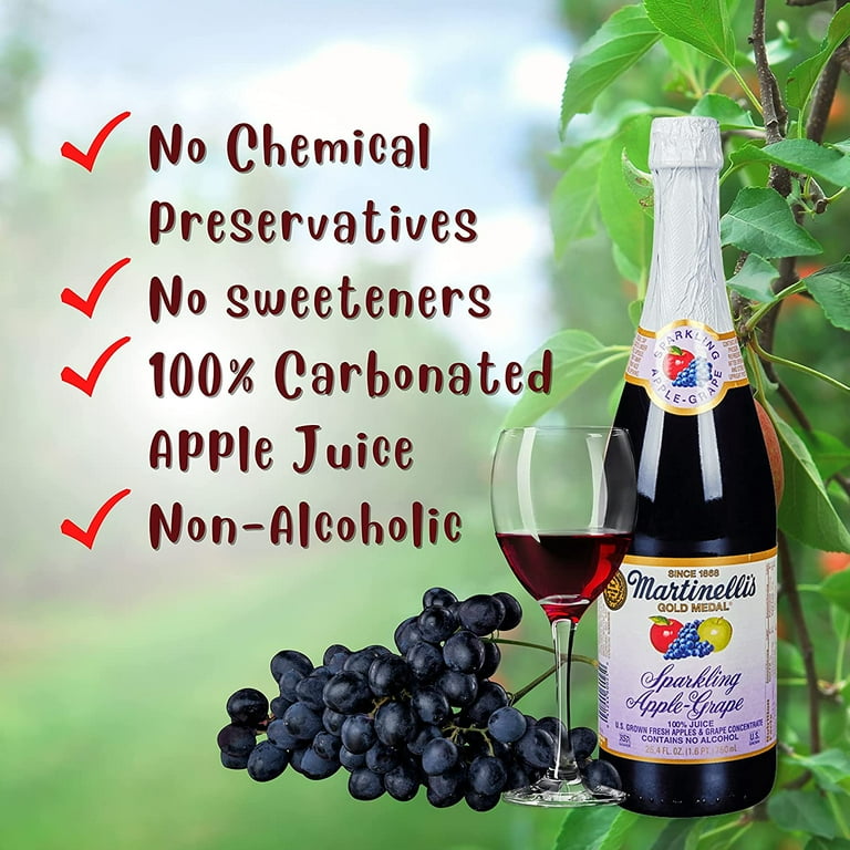Martinelli's Sparkling Juice Apple Grape - 25.4 fl oz Pack