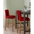 thumbnail image 2 of Red Bar Stool Covers Set of 2, Retro Oil Painting Modern Abstract Art Aesthetics Stretch Washable Bar Chair Covers with Backs, Removable Pub Counter Height Chair Cover for Kitchen Dining Room Cafe, 2 of 7